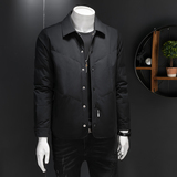 2025冬装新品男士翻领羽绒服90白鸭绒轻薄款羽绒衣25803P235，男装羽绒服，电商D260