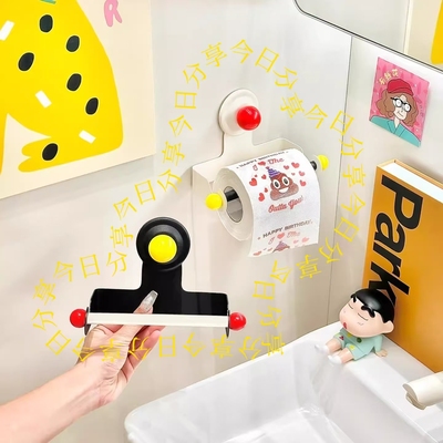 卫生间吸盘纸巾架浴室
