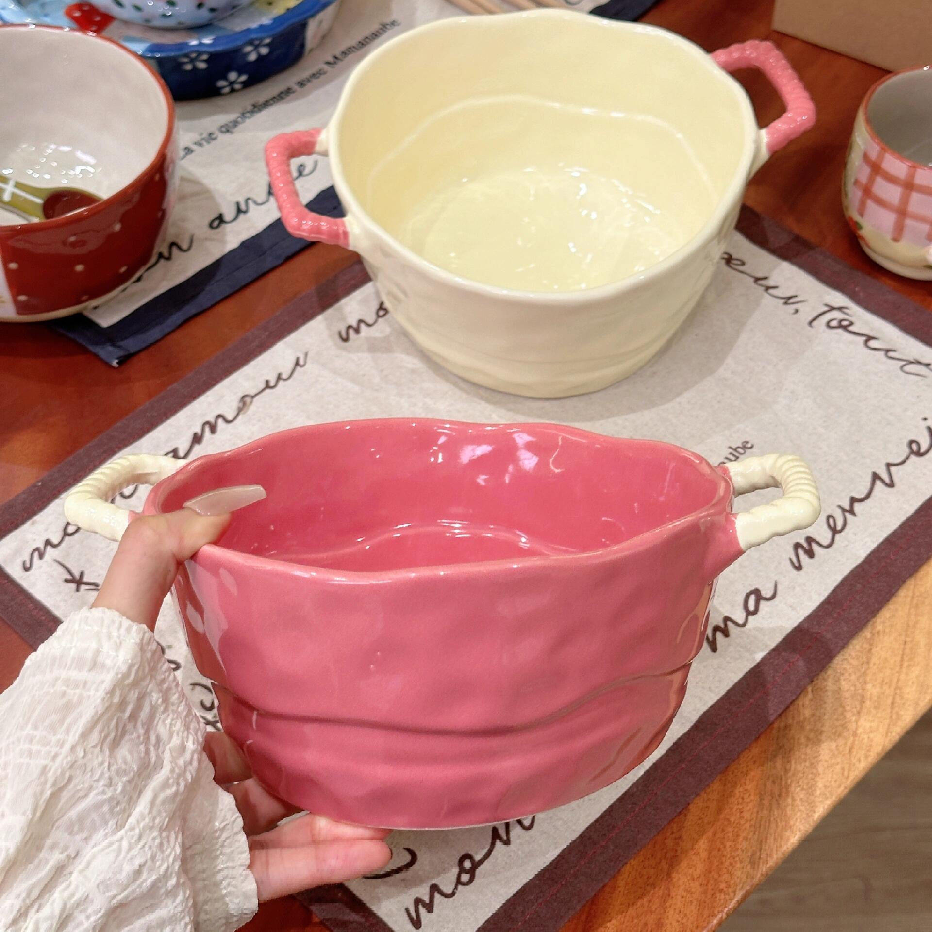 双耳汤碗螺蛳粉碗泡面碗烘焙烤碗陶瓷水果沙拉碗麻辣烫碗女生宿舍,餐饮具,泡面碗,淘宝优惠券,粉丝福利购,淘宝优惠卷