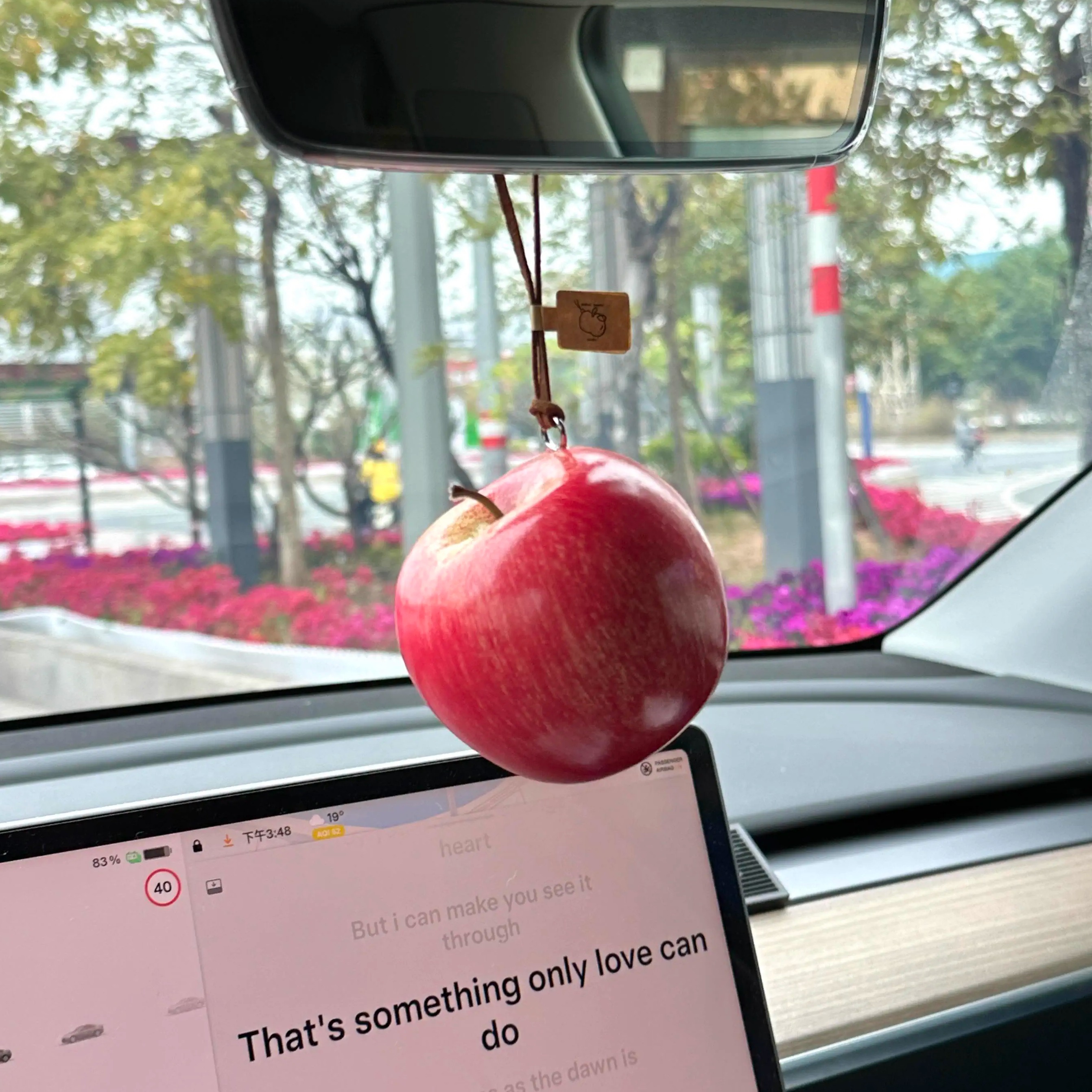 2025仿真苹果汽车挂件车载车内