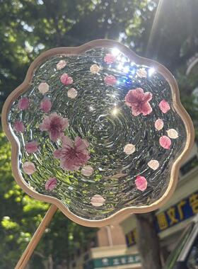 滴胶荷花水扇diy手工自制材料包
