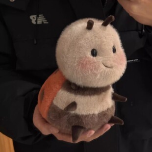 可爱七星瓢虫小玩偶公仔治愈系小蜜蜂桌伴学习搭子摆件装饰品娃娃