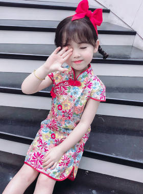 小女孩旗袍裙公主裙中国风连衣裙
