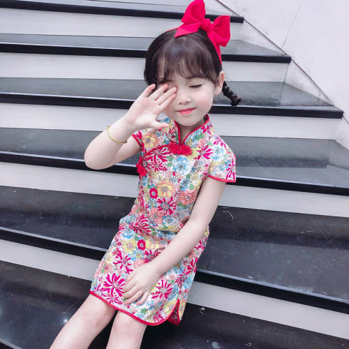 小女孩旗袍裙公主裙中国风连衣裙