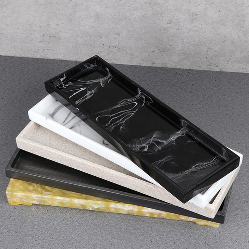 酒店托盘大理石高档桌面洗漱盘