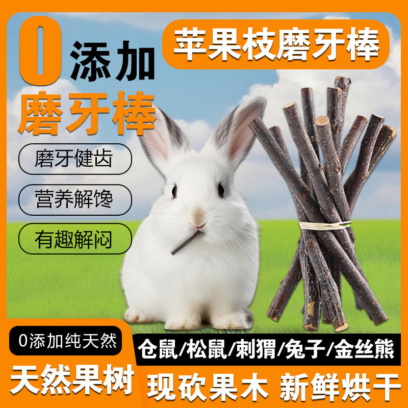 苹果枝甜竹兔子磨牙棒草饼