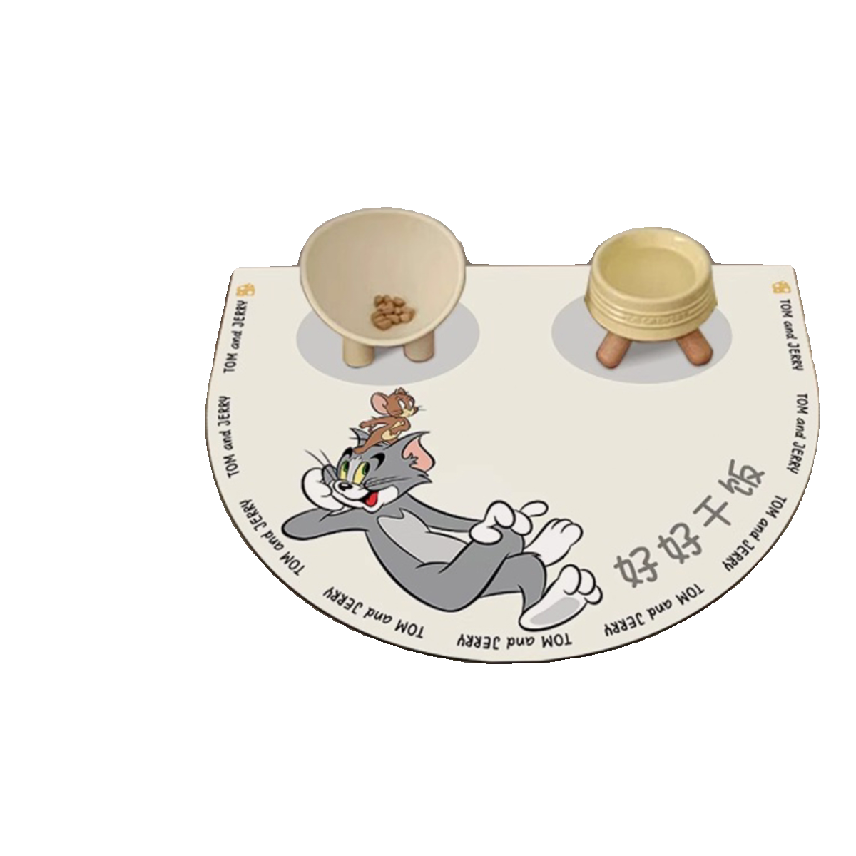 猫和老鼠宠物猫咪吃饭餐垫卡通硅藻泥强吸水垫养猫专用防滑耐磨垫