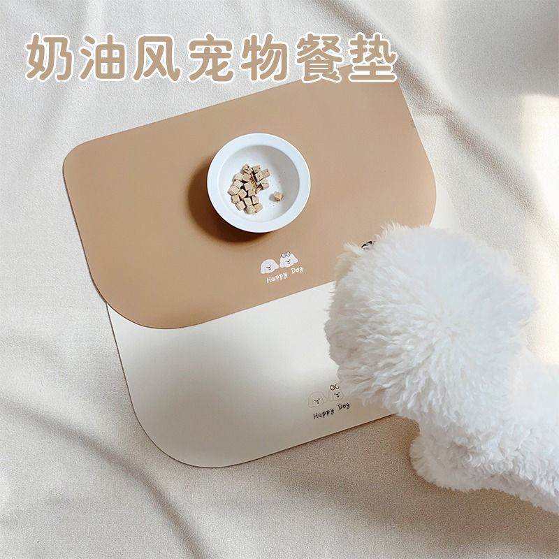 宠物猫碗地垫餐垫猫咪吃用品饭垫子硅胶狗笼防滑防水喂食养猫专用