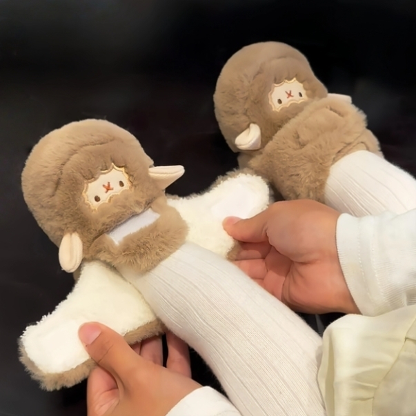 可爱小羊~秋冬婴儿学步鞋宝宝学步袜步前鞋防滑加绒保暖软底棉鞋