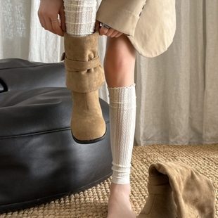 miu系芭蕾风蕾丝袜套女夏季薄款堆堆腿套夏天网眼袜子小腿袜子女