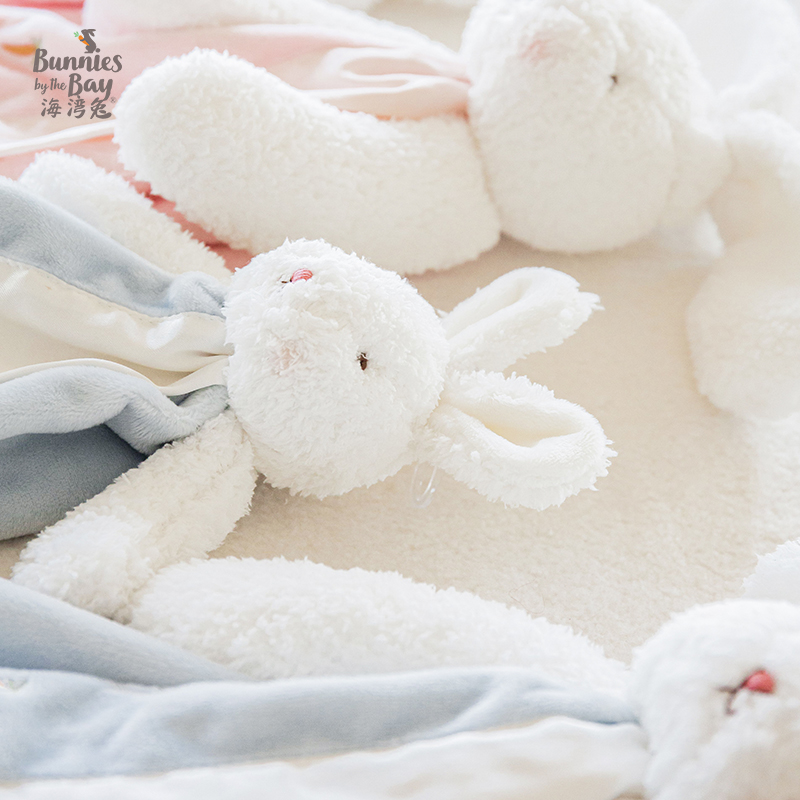 海湾兔Bunnies 小安抚巾玩偶宝宝婴儿可啃咬柔软抓握陪伴毛绒玩具