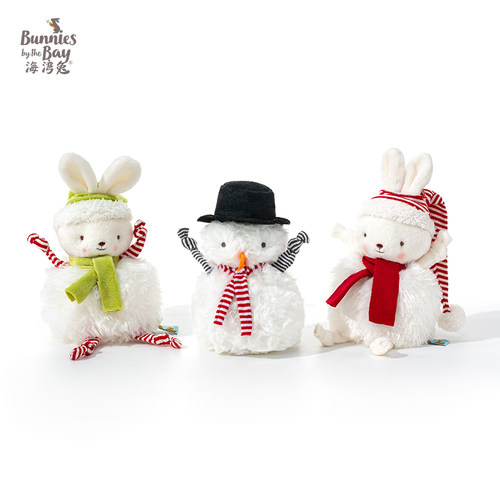 海湾兔Bunnies 假期朋友可爱圣诞小兔雪人陪伴治愈玩偶女生日礼物