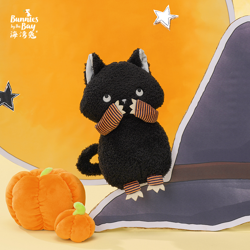 海湾兔Bunnies 幽灵猫头鹰毛绒玩偶小猫萌趣味陪伴玩具万圣节礼物