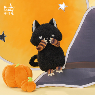 海湾兔Bunnies 幽灵猫头鹰毛绒玩偶小猫萌趣味陪伴玩具万圣节礼物