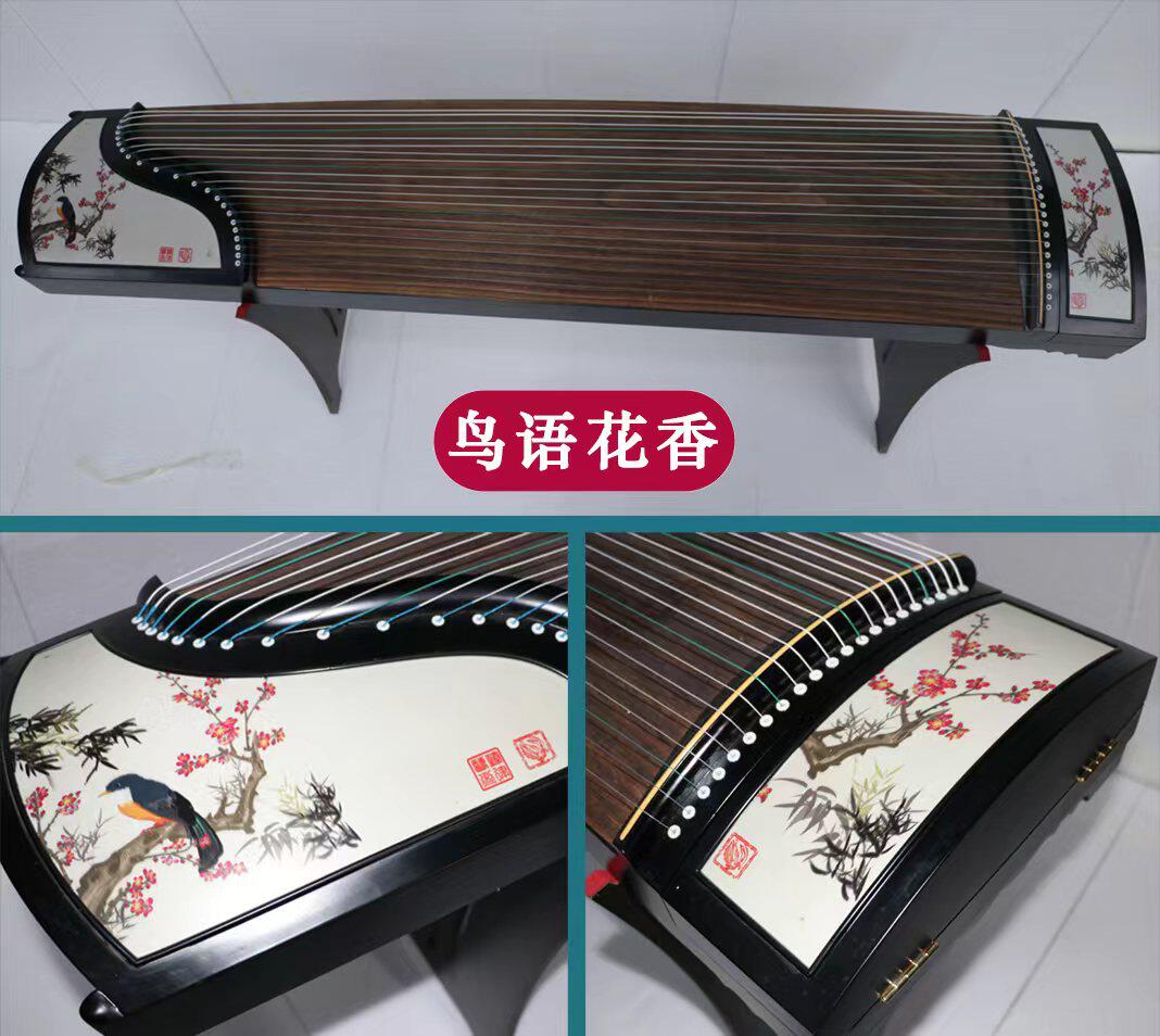新款163古筝琴专业教学演奏级厂家直销初学者入门绢画兰考泡桐