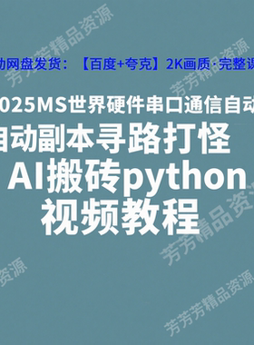 2025MS世界硬件串口通信自动副本寻路打怪AI搬砖python视频教程