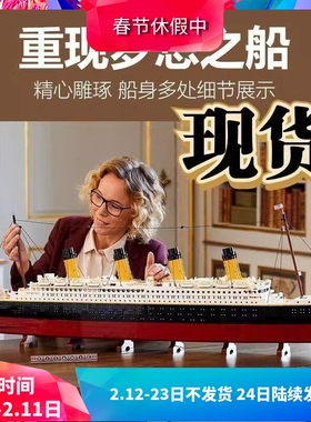 中国积木泰坦尼克号10294成人巨大型高难度益智拼装儿童玩具礼物