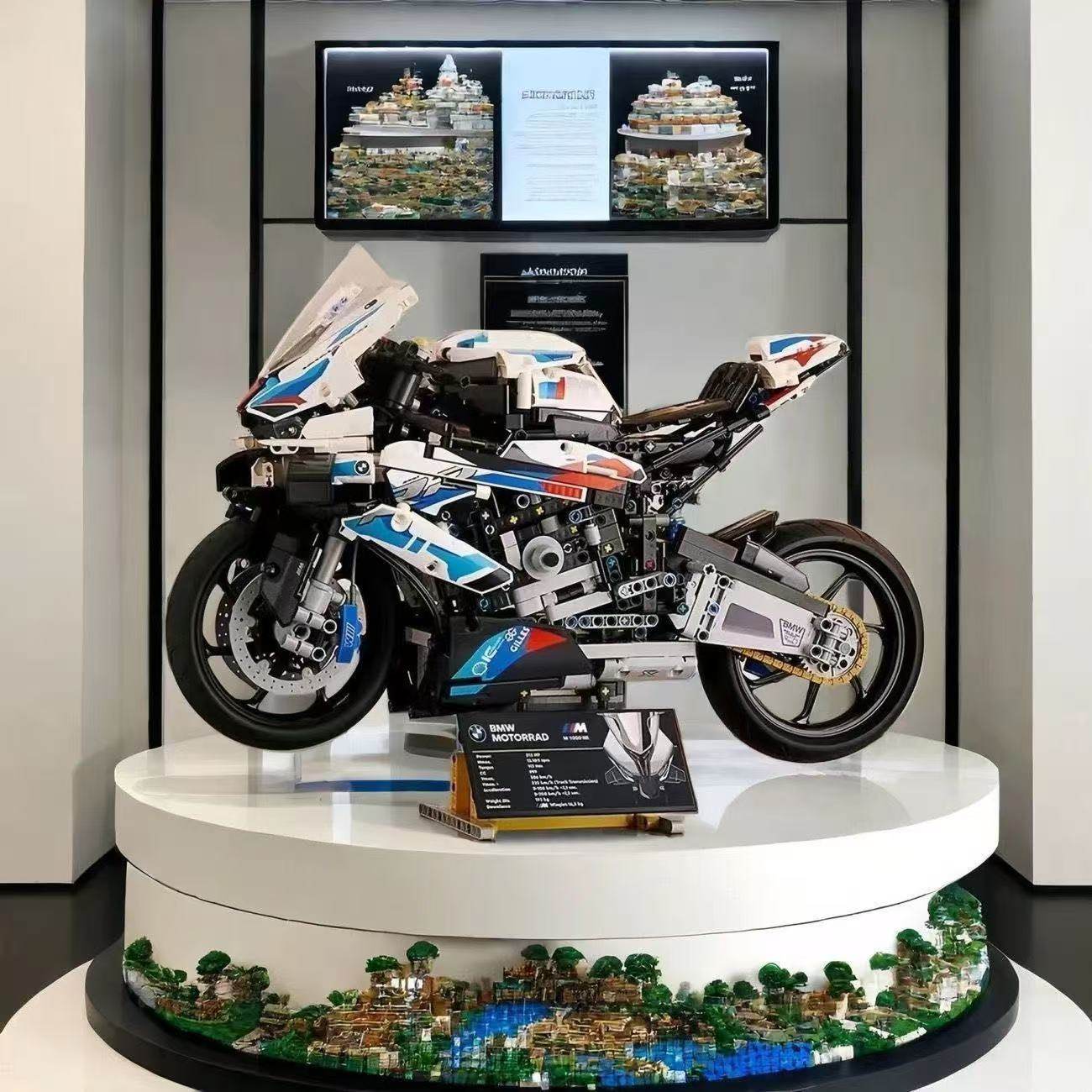 thumbnail for Technology and Engineering Set 42130 Bmw Motorcycle M1000 Rr Boys' Assembly Model Building Blocks Children's Toys