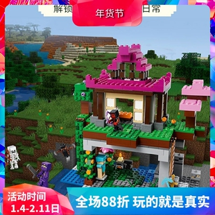 21183我的世界训练场游戏场景儿童益智拼装中国积木玩具礼物60158