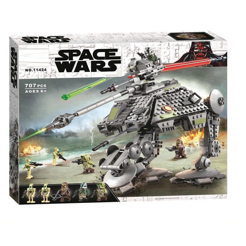 중국 빌딩 블록 스타워즈 AT-AP 모든 지형 공격 워커 75234 소년 조립 장난감 11424