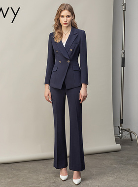 2025年秋冬高端职业白领西装套装女售楼部面试比亚迪工作服正装女