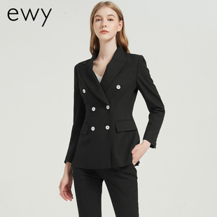 高端黑色职业西装外套女春季新款售楼部经理工作服气质上班面试装