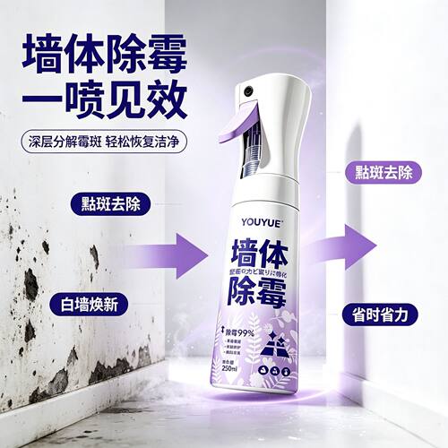 墙体除霉喷雾去墙面墙壁霉斑霉菌白墙去霉防霉去除霉味家用喷雾剂