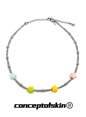 conceptofskin游乐园多巴胺彩色俏皮配饰 彩色幸运星项链