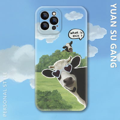 Milk~墨镜奶牛菲林适用iPhone16promax苹果17Air手机壳华为P70小米15红米k80硬OPPOreno14荣耀300软vivoX200s