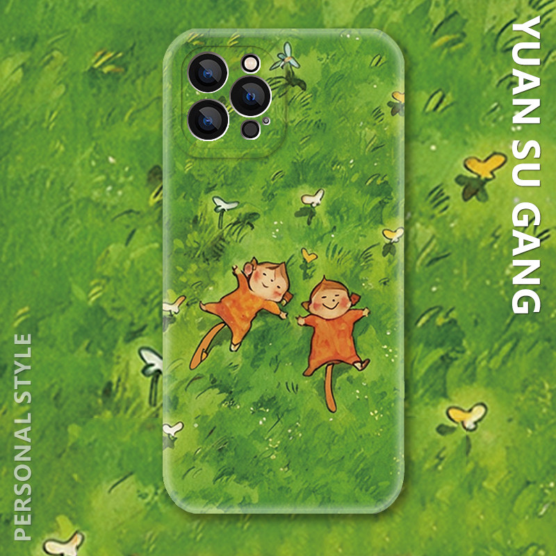 自由的风~可爱草地猴子适用iPhone17Air苹果16promax手机壳小米15华为P70软OPPOreon14小众vivoX200荣耀300硬,3C数码配件,手机保护套/壳,淘宝优惠券,粉丝福利购,淘宝优惠卷