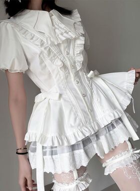 【白屿月光】复古哥特小众短裙+上衣两件套女古早亚文化甜美穿搭