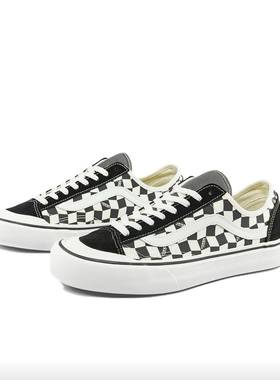 【狂欢节】Vans范斯Style 136 VR3 SF黑白棋盘格侧边条纹板鞋