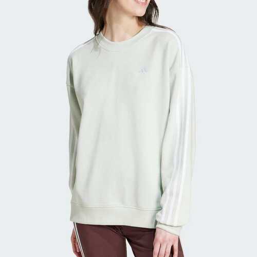 Adidas阿迪达斯女装 侧边条纹舒适百搭休闲圆领套头卫衣IY4210