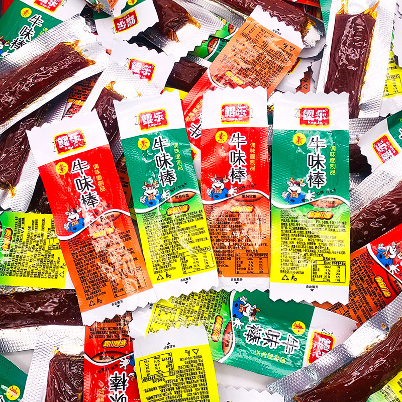 牛味棒辣条儿时回忆小时候的味道麻辣面筋网红零食校园宿舍5毛钱