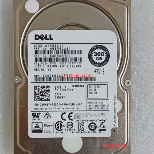 AL14SEB030N HDEBF05DAA51 03NKW7 3NKW7 300G 10K 硬盘议价