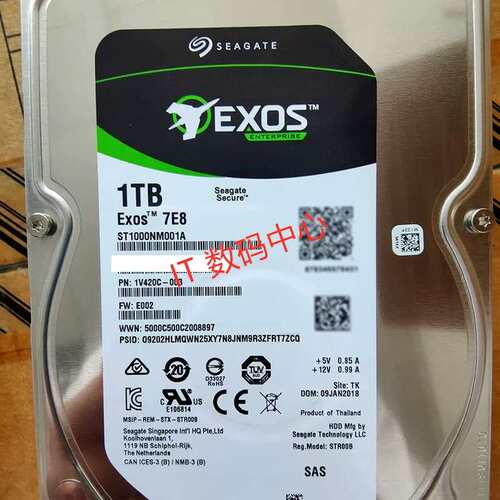 EXOS 7E8 ST1000NM001A 1T 7200转 128M SAS 3.5企业级硬盘议价