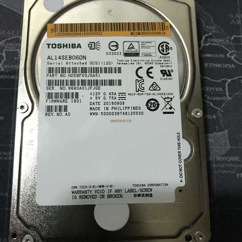 / AL14SEB060N 600GB SAS 2.5寸10K 12GB 128M 企业级议价