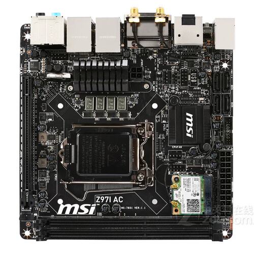 没上过机 MSI/微星 Z97I AC 1150 主板 mini-itx 小板 wifi议价