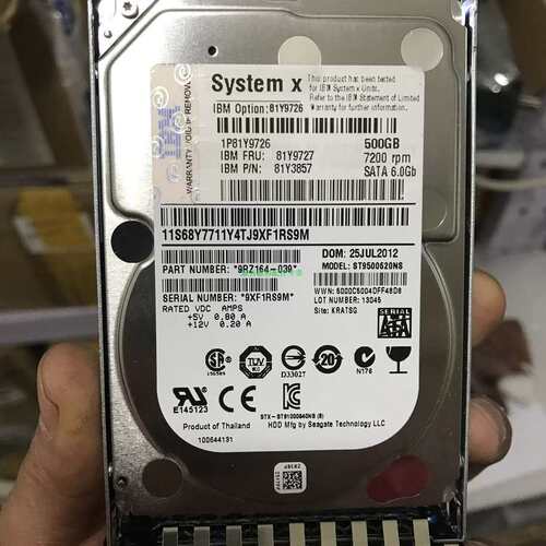 81Y9726 81Y9727 81Y3857 500G SATA 2.5寸 6G服务器硬盘议价