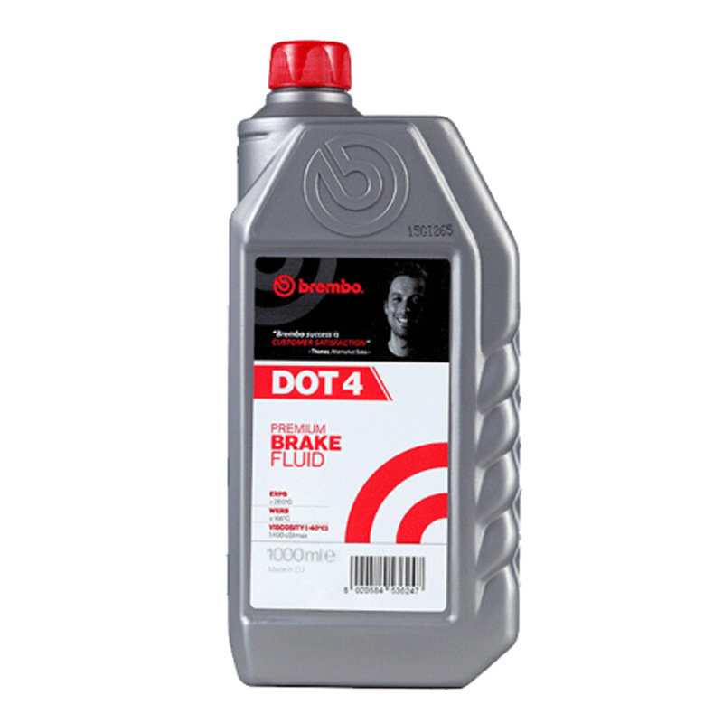 布雷博汽车摩托车电动车通用刹车油/制动液原装进口dot4 1l装