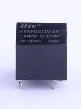 HTV6-DC12V-SH 汽车继电器 12V继电器 单刀双掷 插件,12.2x15.7mm