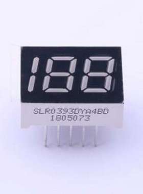 SLR0393DYA4BD LED数码管 3位0.39英寸黄色数码管 共阳极 插件