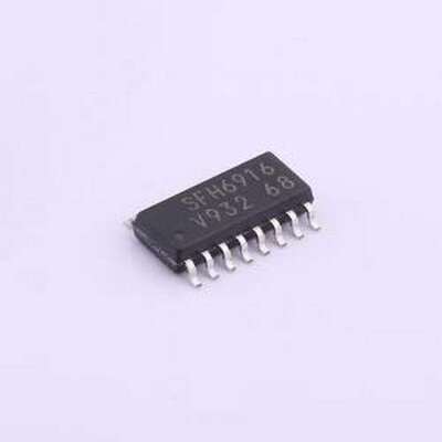 SFH6916 晶体管输出光耦 DC输入 隔离电压(rms):3750V SOP-16-4.6