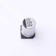 CS1E221M-CRF10 贴片型铝电解电容 220uF ±20% 25V SMD,D8xL10.5