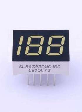 SLR0393DWC4BD LED数码管 3位0.39英寸白色数码管 共阴极 插件