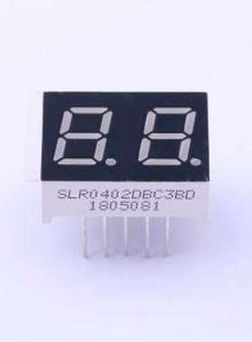 SLR0402DBC3BD LED数码管 2位0.4英寸蓝色数码管 共阴极 插件