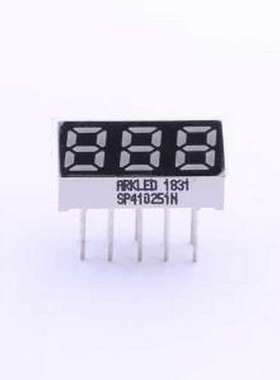 SP410251N/21 LED数码管 3位0.25英寸红色数码管 共阳极 插件