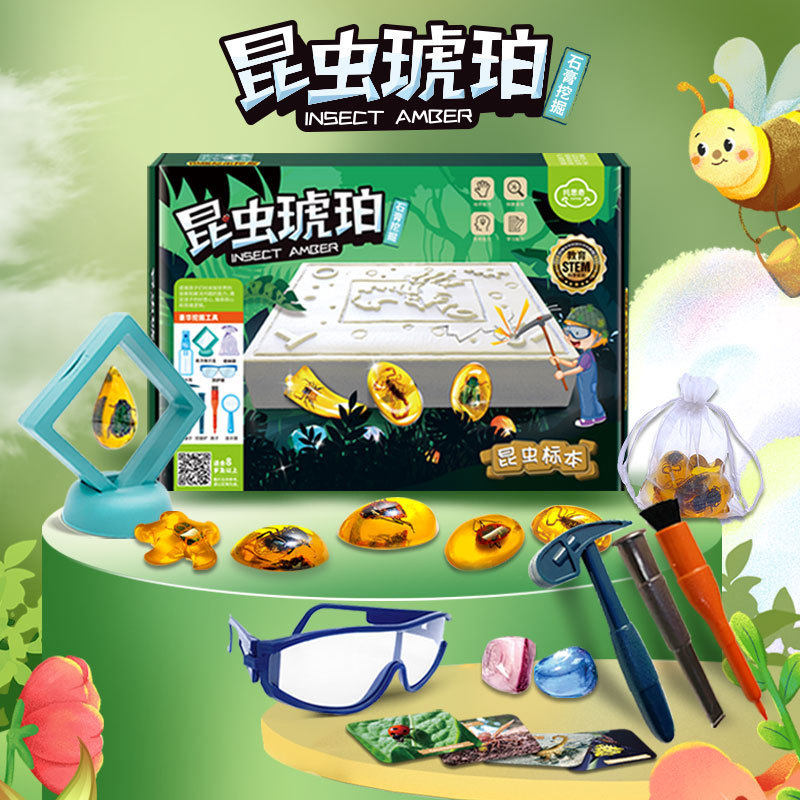 昆虫琥珀考古小学生实验教育套装