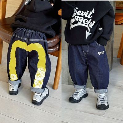 2025春牛仔裤百搭潮印花