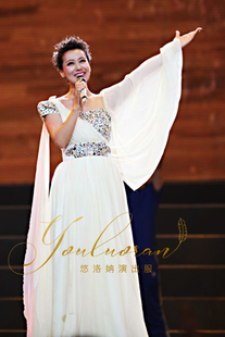 艺考礼服女2023新款 独唱演讲表演服气质舞台演出礼服 学生雪纺水袖